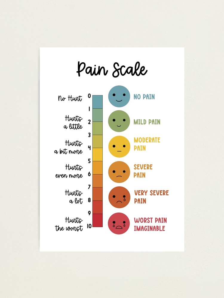 Pain Scale Photographic Print