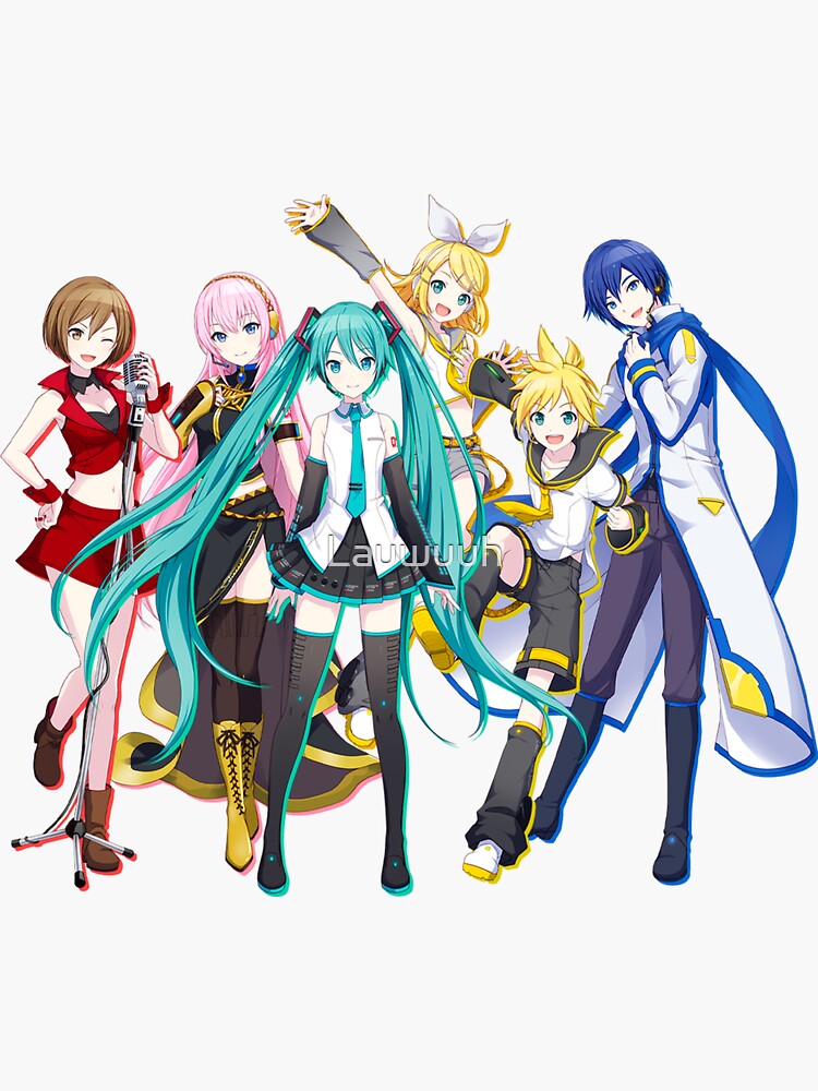 Vocaloid Stickers Miku, Rin, Len, Kaito, Luka, Meiko 