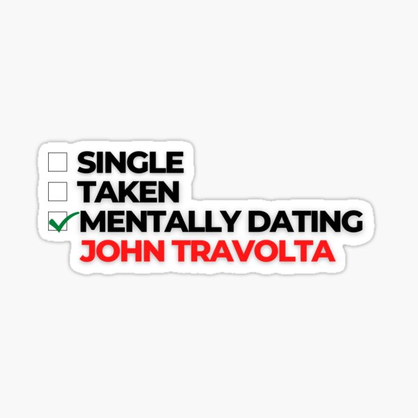 Vista previa del artículo con la obra «Salir mentalmente con John Travolta», diseñado y vendido por Itsheartshop.