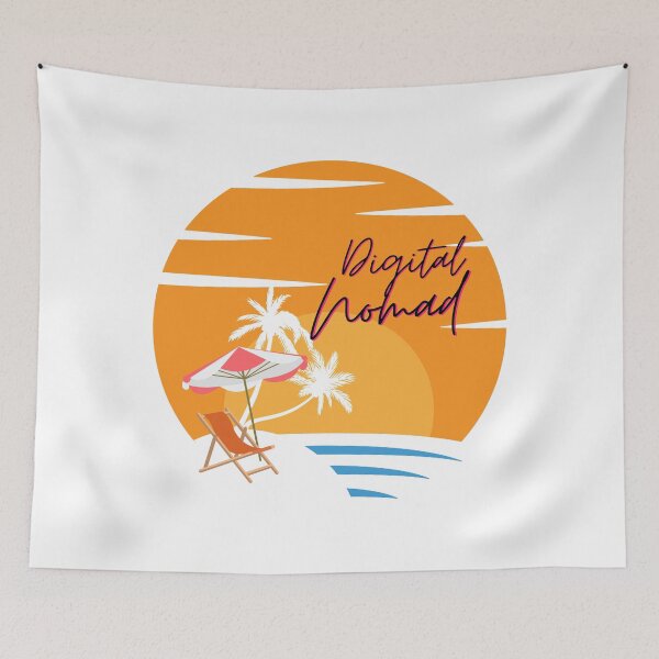 Item preview, Digital nomad lifestyle, working freely from a beach designed and sold by NoetherSym.