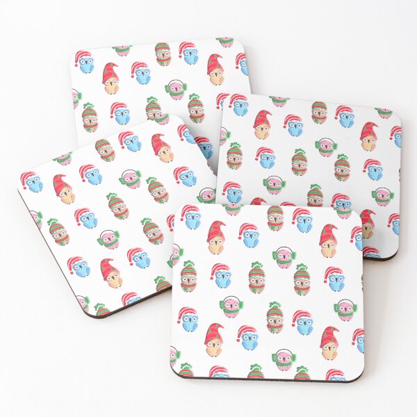 Item preview, Christmas Cute Owl Seamless Pattern designed and sold by Gamicnum.