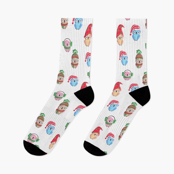 Item preview, Christmas Cute Owl Seamless Pattern designed and sold by Gamicnum.