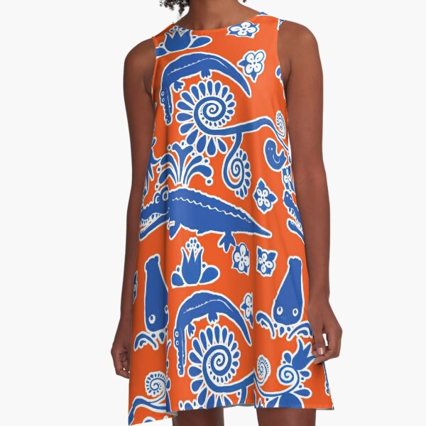 Dress orange best sale and blue