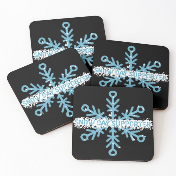 Item preview, Snow Day Supporter / Frozen Blue Snowflakes designed and sold by AgnieshkaSiwek.