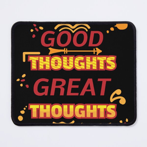 Item preview, Good thoughts great thoughts Yellow text art designed and sold by feel-free-store.