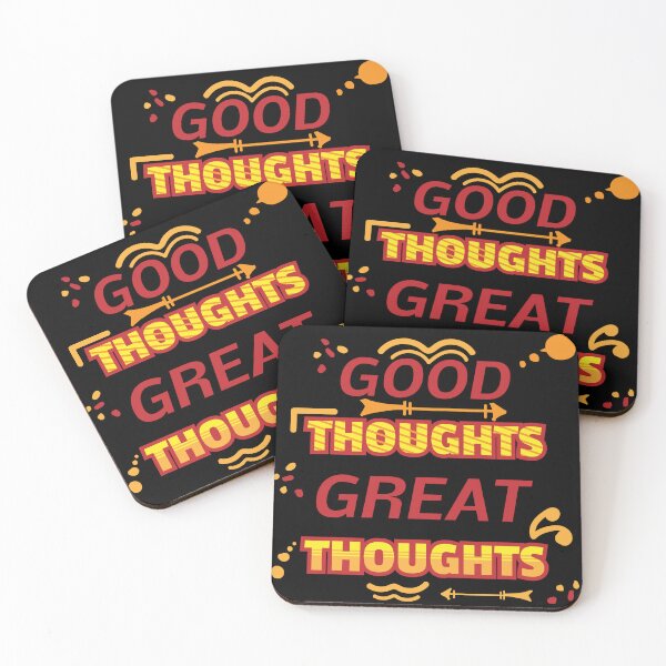 Item preview, Good thoughts great thoughts Yellow text art designed and sold by feel-free-store.