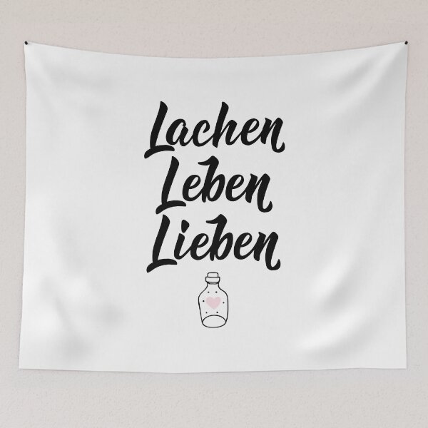 Artikelvorschau, Lachen, leben, lieben. Deutscher Text: Lache, lebe, liebe. entworfen und verkauft von pidzam4e.