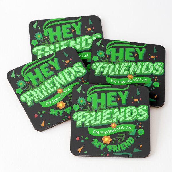 Item preview, Hey friends I am having you as my friend text art designed and sold by feel-free-store.