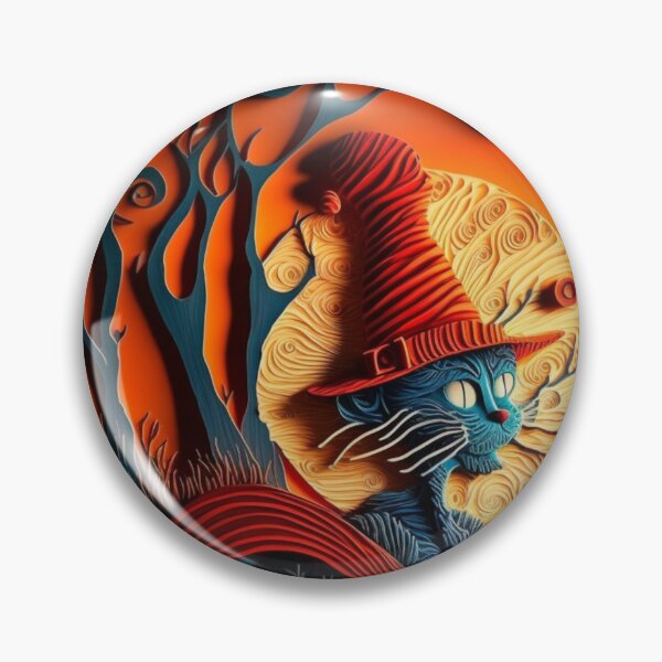 Aperçu de l'œuvre Le soleil se couche sur un chat dans un chapeau créée et vendue par RiverstepStudio.
