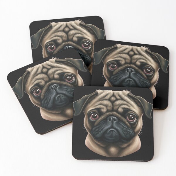 Item preview, Dog head pug designed and sold by AnimalArtPhotos.