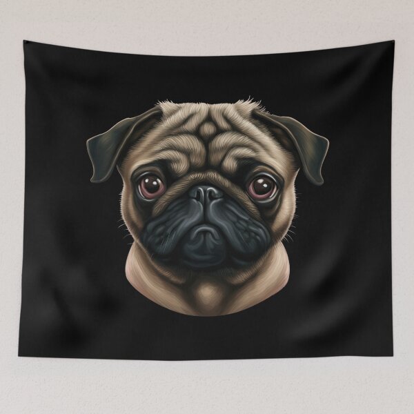 Item preview, Dog head pug designed and sold by AnimalArtPhotos.