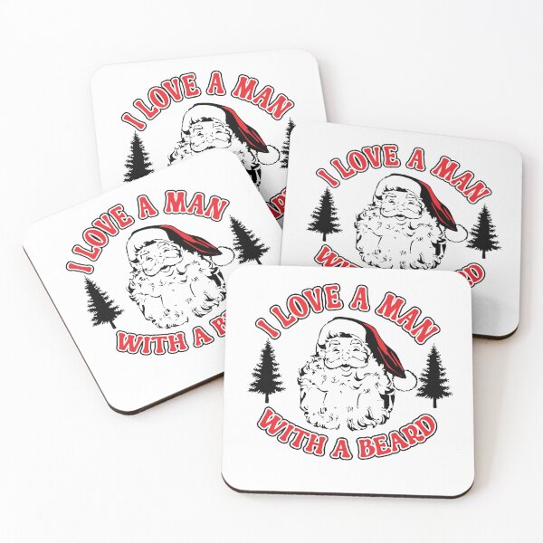 Item preview, I Love A Man With A Beard Retro Santa Christmas Tree (Christmas Party Gift) designed and sold by i-longmanshop.