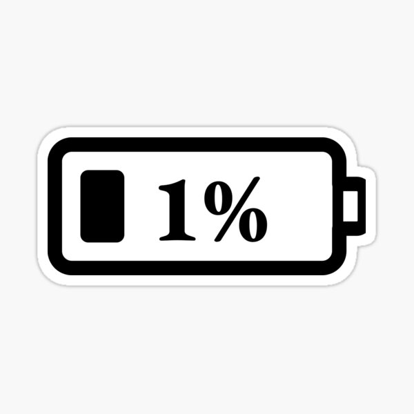 one-percent-social-battery-sticker-for-sale-by-bsoyka-redbubble