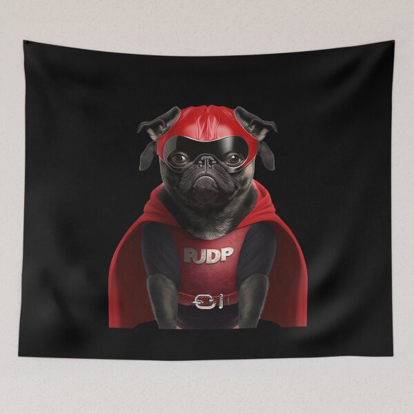 Item preview, Superhero pug designed and sold by AnimalArtPhotos.