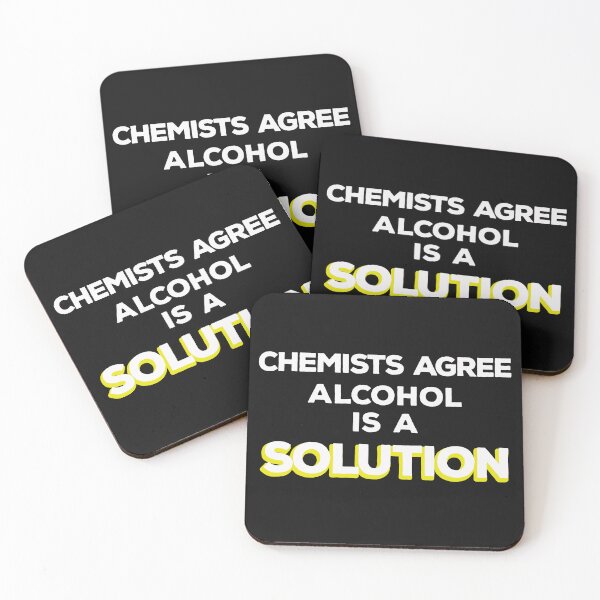 Item preview, Alcohol as a Solution Chemistry Pun Design designed and sold by FuddalanDesigns.