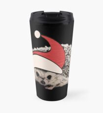 Hedgehog Christmas Santa Elf Vintage Novelty Gift Travel Mug