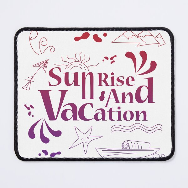 Item preview, Sunrise and vacation doodle art designed and sold by feel-free-store.