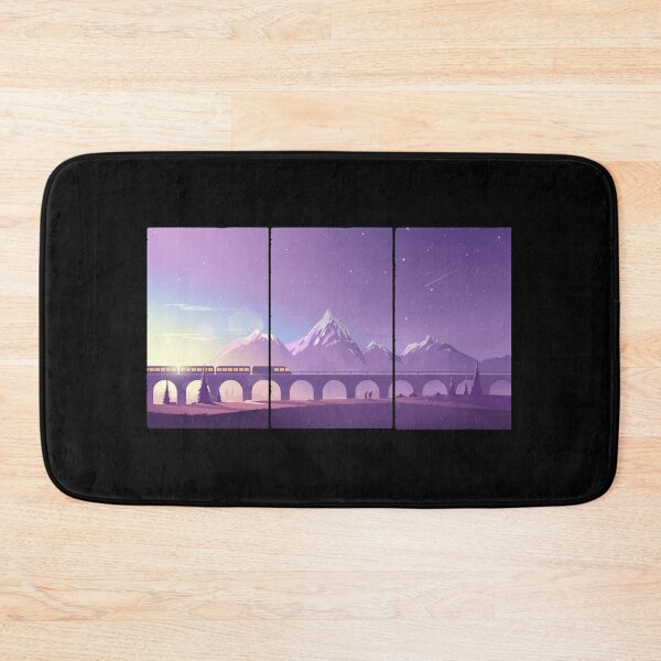 Item preview, Train Journey through Purple Mountains designed and sold by CreativNode.