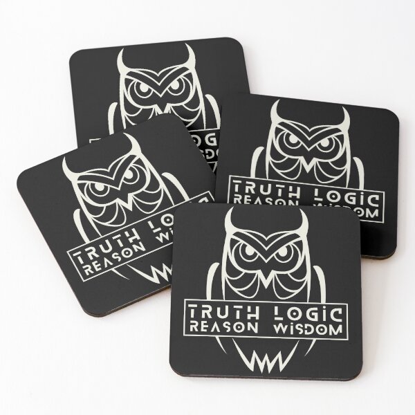 Item preview, Owl Truth Logic Wisdom Reason White designed and sold by Yiorgos Designs.