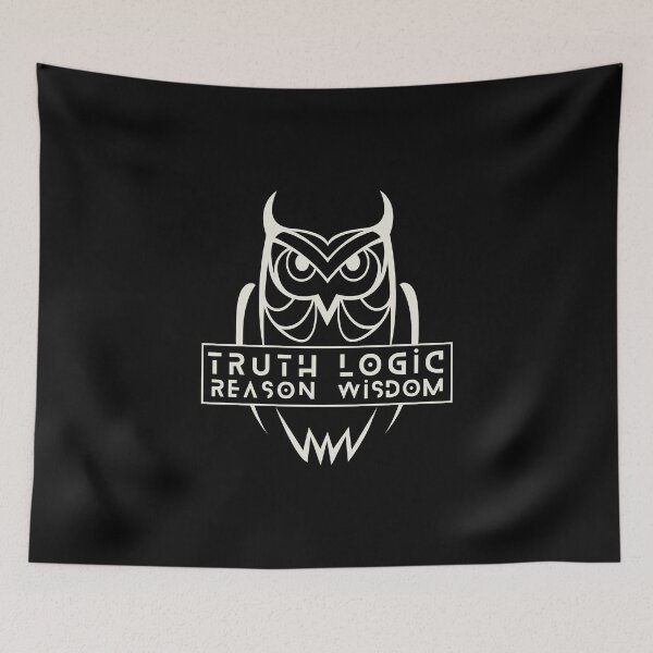 Item preview, Owl Truth Logic Wisdom Reason White designed and sold by Yiorgos Designs.