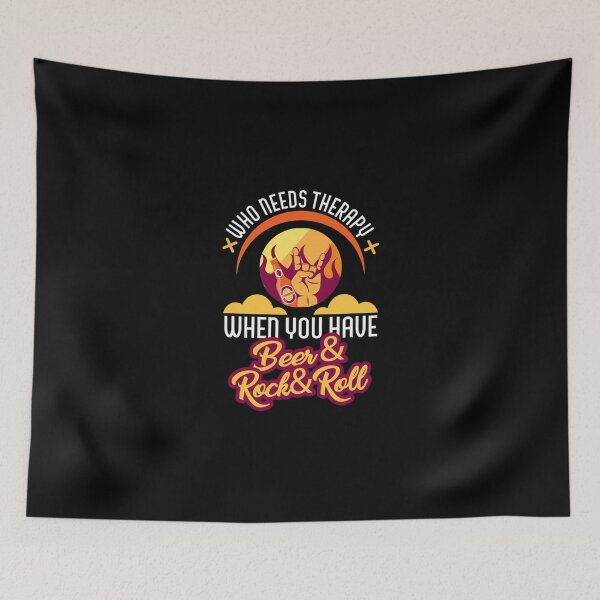 Item preview, Who Needs Therapy Rock Music And Beer Drinking Tank Top designed and sold by saelihuyghem.