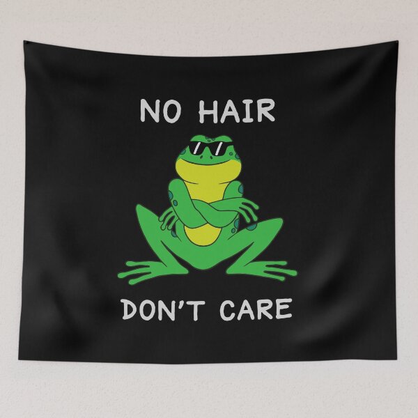 Item preview, Funny Bald No Hair Don't Care Cute Frog designed and sold by Zagach Letters.