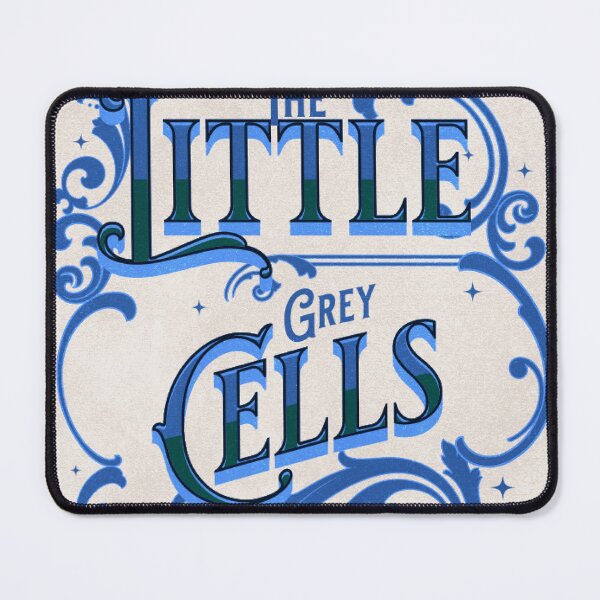 Item preview, Poirot The Little Grey Cells - White and Blue designed and sold by Niina Niskanen.