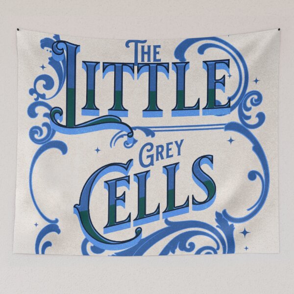 Item preview, Poirot The Little Grey Cells - White and Blue designed and sold by Niina  Niskanen.