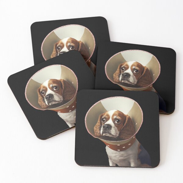 Item preview, Dog wearing cone collar designed and sold by AnimalArtPhotos.