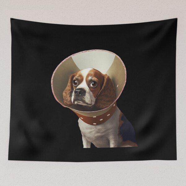 Item preview, Dog wearing cone collar designed and sold by AnimalArtPhotos.