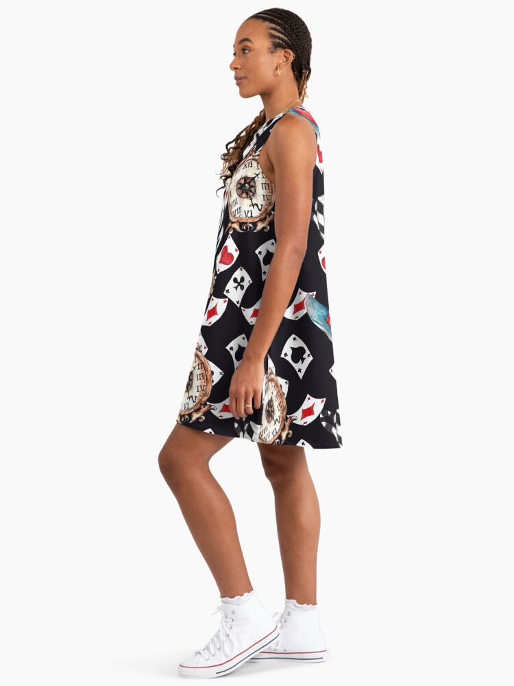 Alice in Wonderland Theme with Black Background" A-Line Dress for Sale by  DzineVine | Redbubble