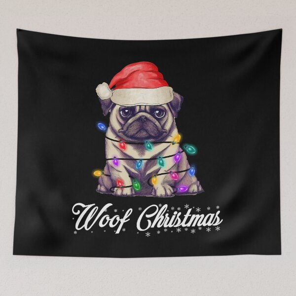 Item preview, Santa Pug Dog Christmas Lights designed and sold by Blok45.
