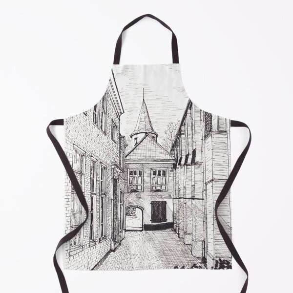 Item preview, Prinsenhof Delft Netherlands Pen and Ink Illustration designed and sold by Wall-Art-Sketch.