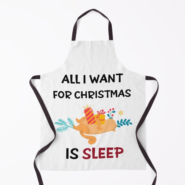 Item preview, All i want for christmas is sleep cat | Merry Christmas funny cats sayings and quotes | gifts for Christmas cat lovers designed and sold by ThanksVibe.