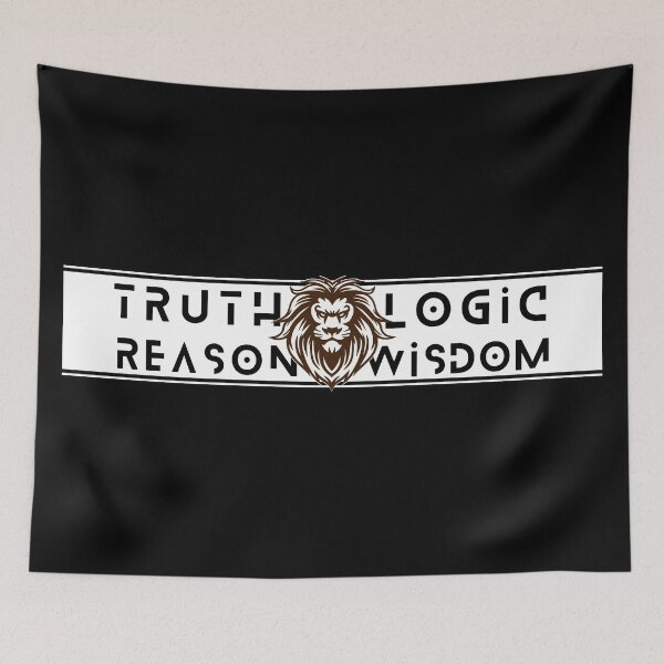 Item preview, Truth Logic Wisdom Reason Cream Black King Lion designed and sold by Yiorgos Designs.
