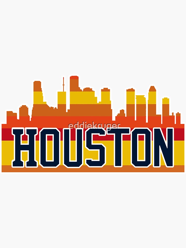 "houston" Sticker for Sale by eddiekruger Redbubble