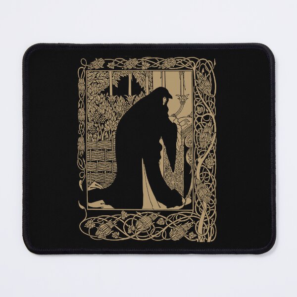 Item preview, Art Nouveau, Aubrey Beardsley, Le Morte D'Arthur, Guinevere design, Arthurian Gift, Myths and Legends designed and sold by Proverbial Wisdom Design.