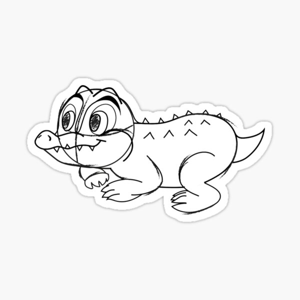 Peter Pan Crocodile Sticker Tick Tock Transparent Waterproof Vinyl