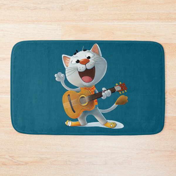 Item preview, Cat playing guitar and singing - funny illustration for cat lovers designed and sold by KOTOdesign.