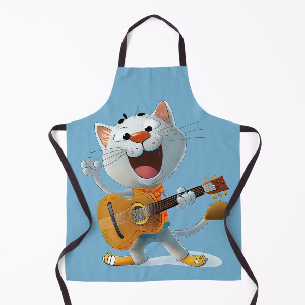 Item preview, Cat playing guitar and singing - funny illustration for cat lovers designed and sold by KOTOdesign.