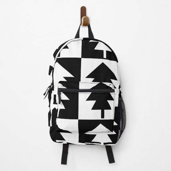Item preview, Black and White Square Christmas Tree Pattern designed and sold by Nisha Prabhu.