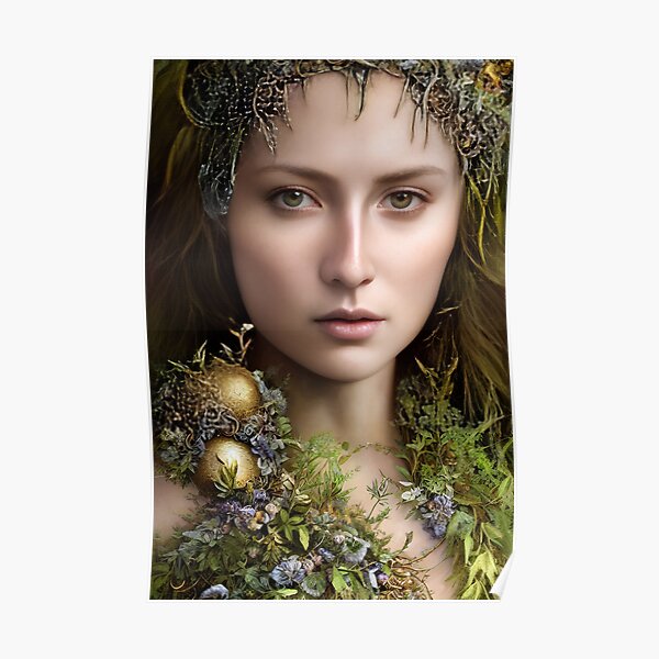 Mystical Nordic Princess Goddess Poster