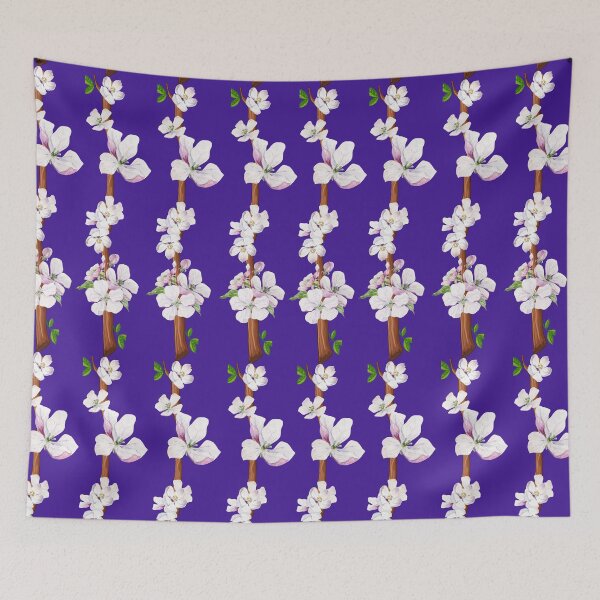 Item preview, Apple Flower Blossom Seamless Pattern designed and sold by pearl-carnation.