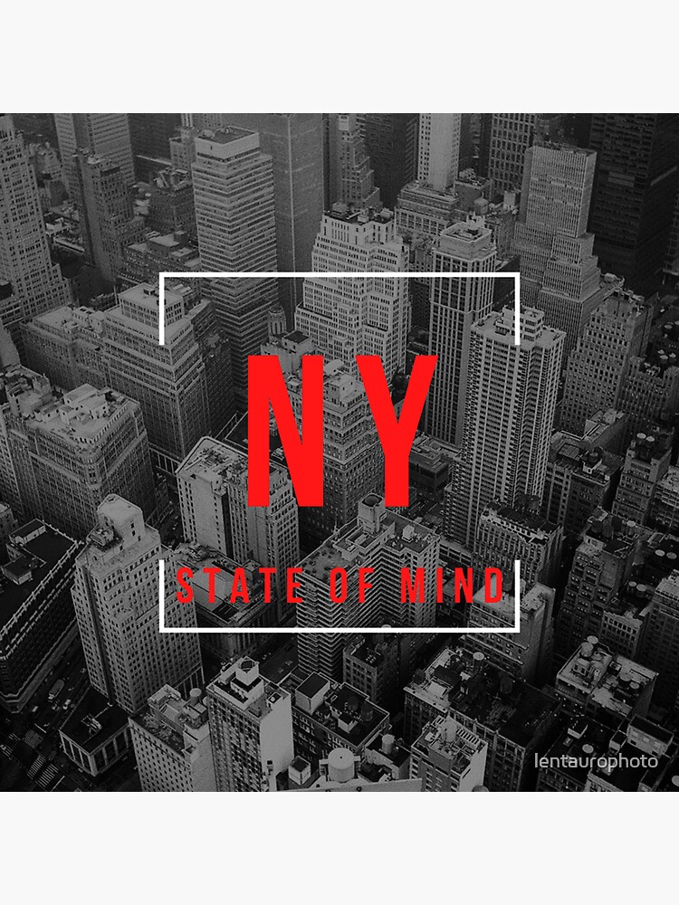 "NY State of Mind , New York State Of Mind Red" Sticker for Sale by