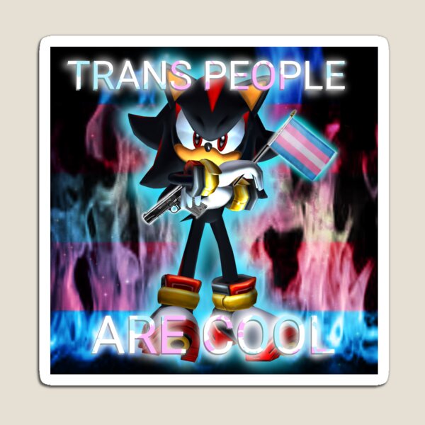 Vista previa del artículo con la obra «Shadow the hedgehog: las personas trans molan», diseñado y vendido por INSANE-CYANIDE.