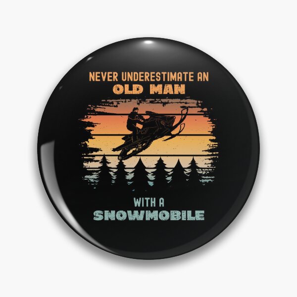 Item preview, Never Underestimate An Old Man With A Snowmobile Retro designed and sold by Karry-Pat.