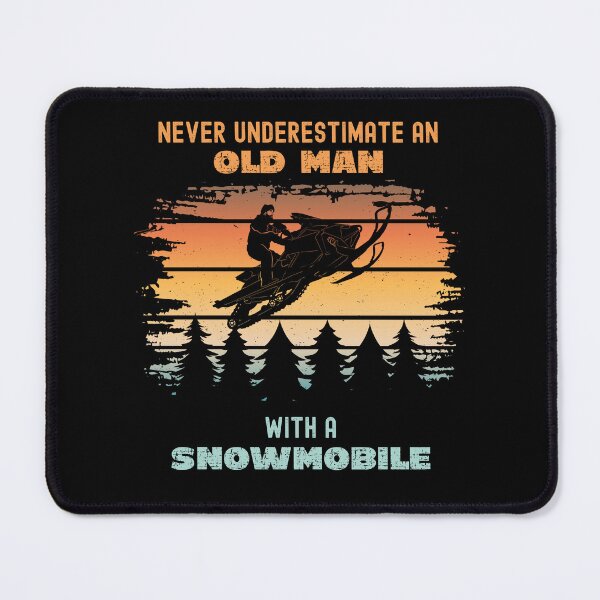 Item preview, Never Underestimate An Old Man With A Snowmobile Retro designed and sold by Karry-Pat.
