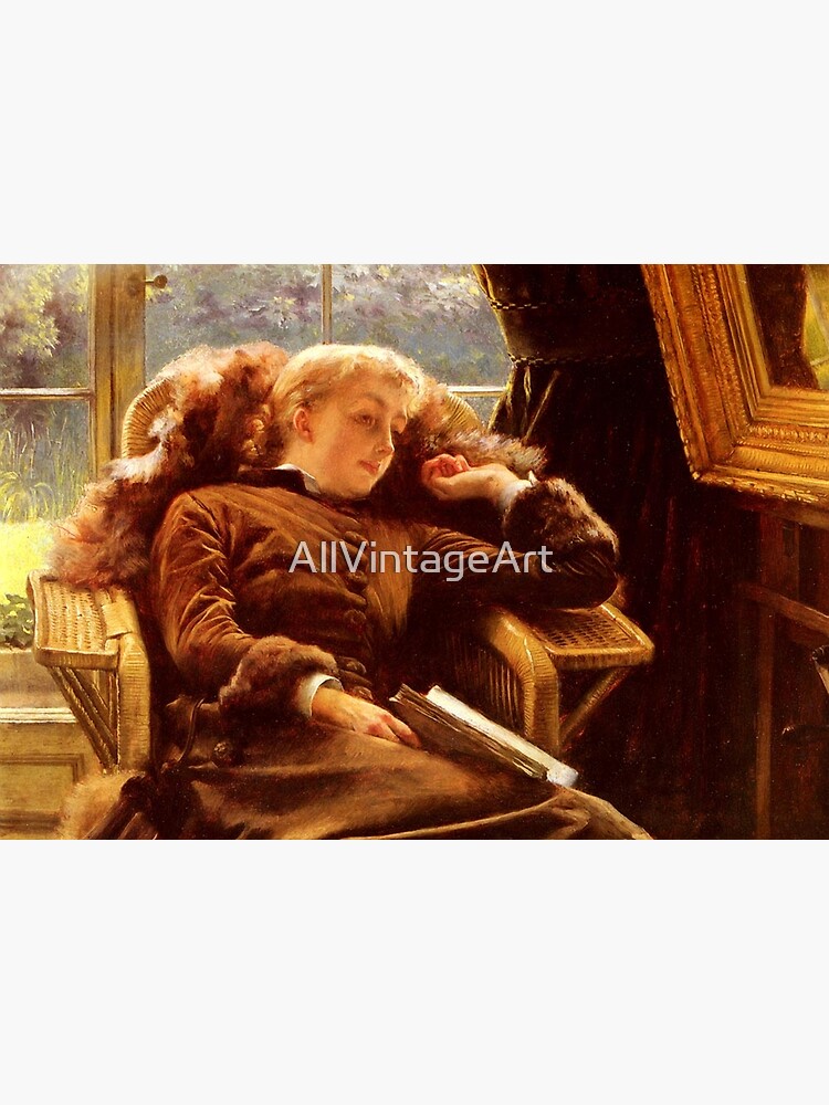 Vintage James Tissot Kathleen Newton in Armchair 1878 Fine Art Poster