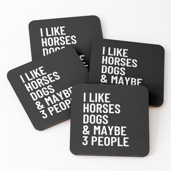 Item preview, I Like Horses Dogs And Maybe 3 People Funny Horse And Dog Lover Gift designed and sold by lou731.