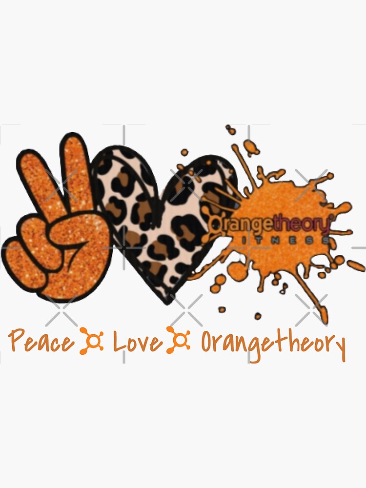 "Orangetheory/peace love orangetheory " Sticker for Sale by